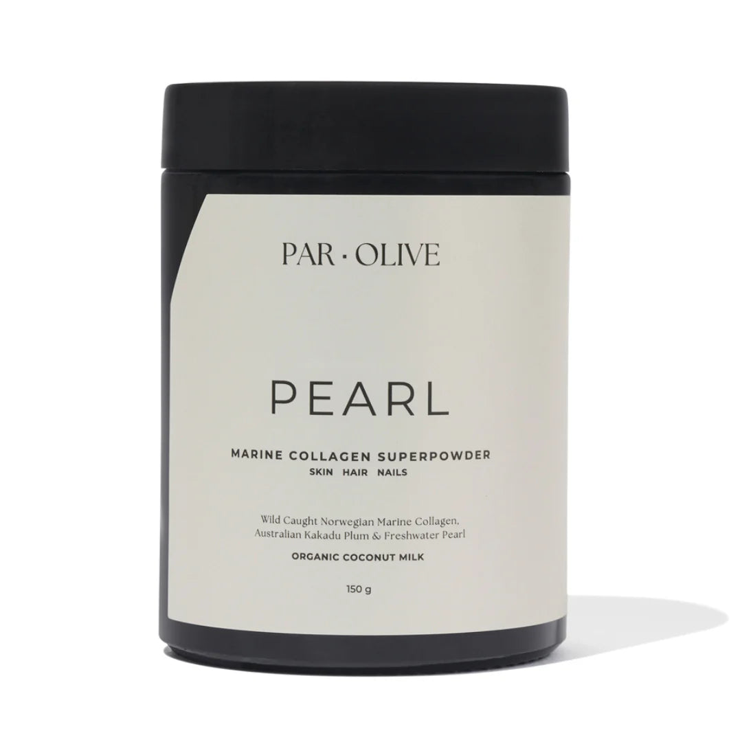Jar of Par Olive Pearl Marine Collagen Superpowder BDJ Skin & Body Perth