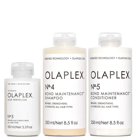 Olaplex hair care products, including a shampoo, conditioner, and hair perfector BDJ Skin & Body Perth